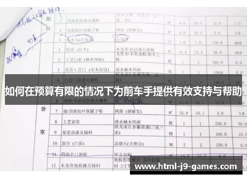 如何在预算有限的情况下为前车手提供有效支持与帮助